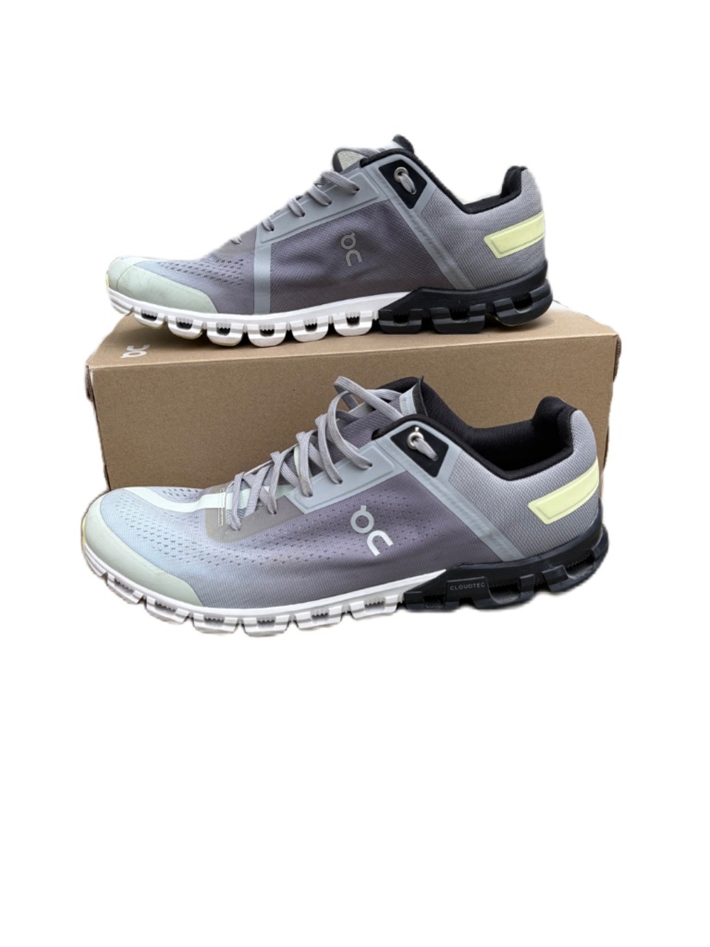 On Running Cloudflow Running shoe 11.5 gray yellow